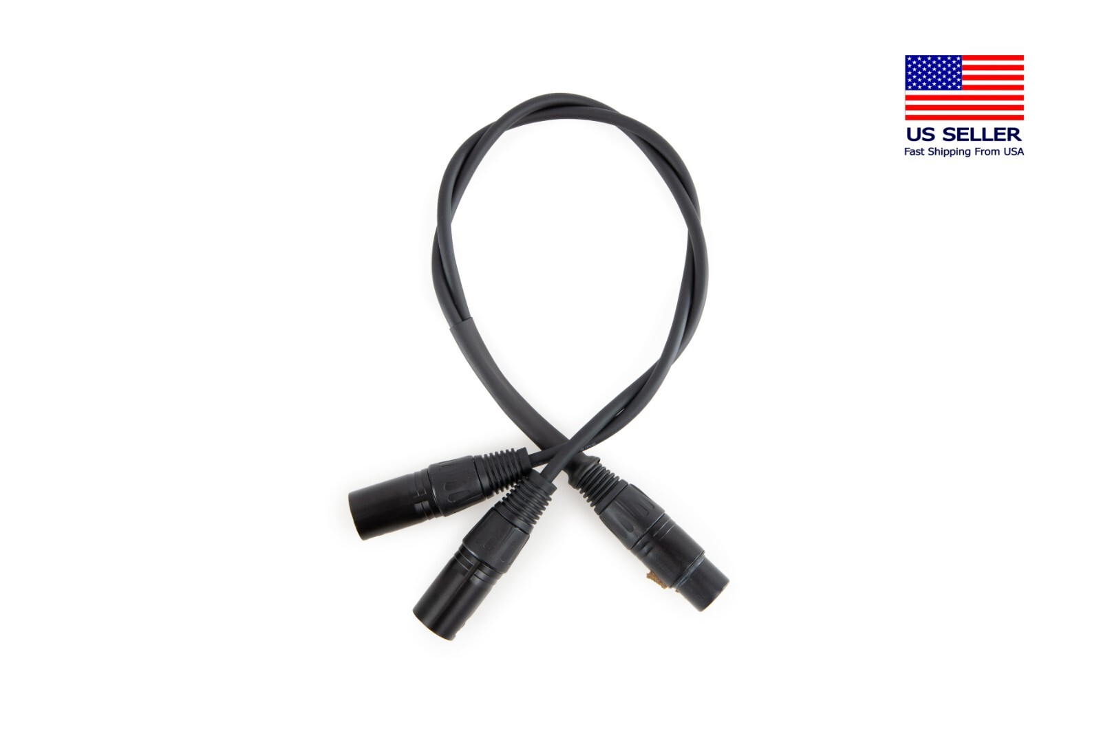 Mogami W2552 Studio Balanced Y Adapter Cable | Gold XLR Female to Dual Male.