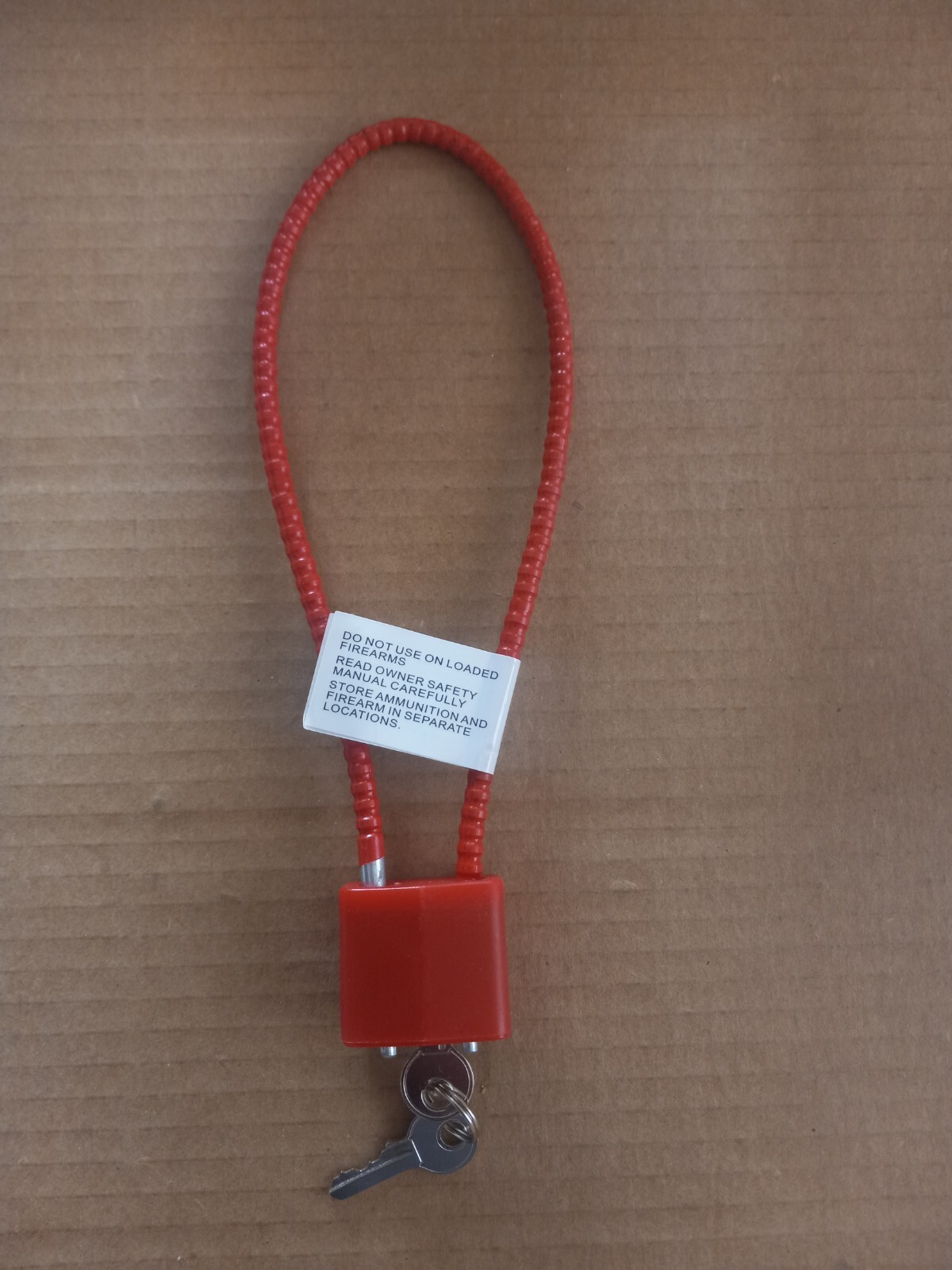 REGAL R07XXX R10XXX R11XXX R15XXX Gun Lock 2 Keys Steel Coated Cable RED NEW