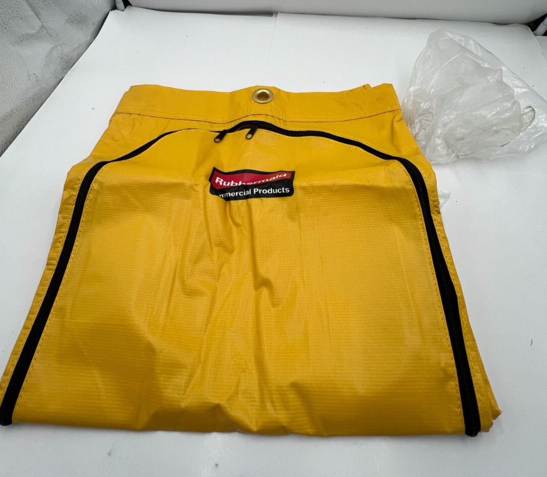 Rubbermaid Cleaning Janitor Cart Replacement Bag Approx 32" x 16" Yellow