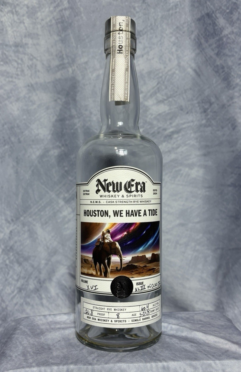 New Era "Houston, We Have A Tide" Rye Whiskey Decorative Decanter Bottle