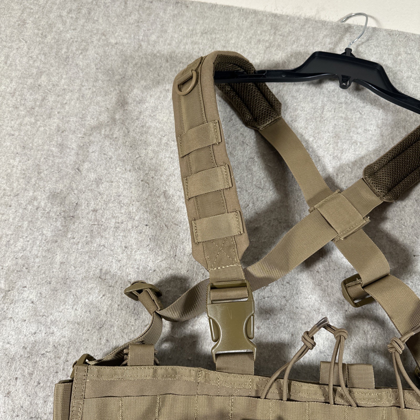Condor Tan MOLLE Tactical Chest Rig Adjustable Nylon Mesh One Size