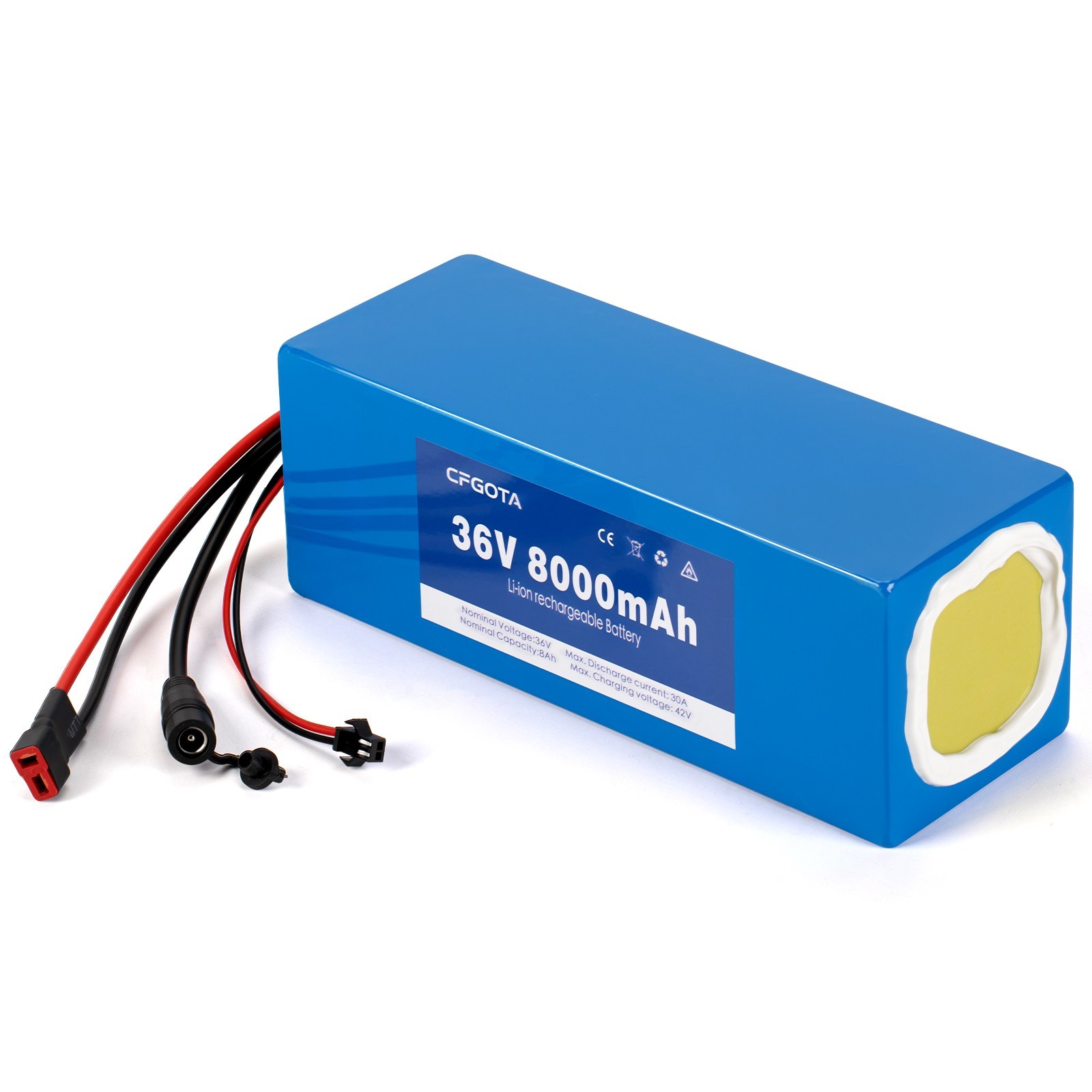 36V 8Ah Lithium Battery Pack Rechargeable Battery for Compatible 36V System