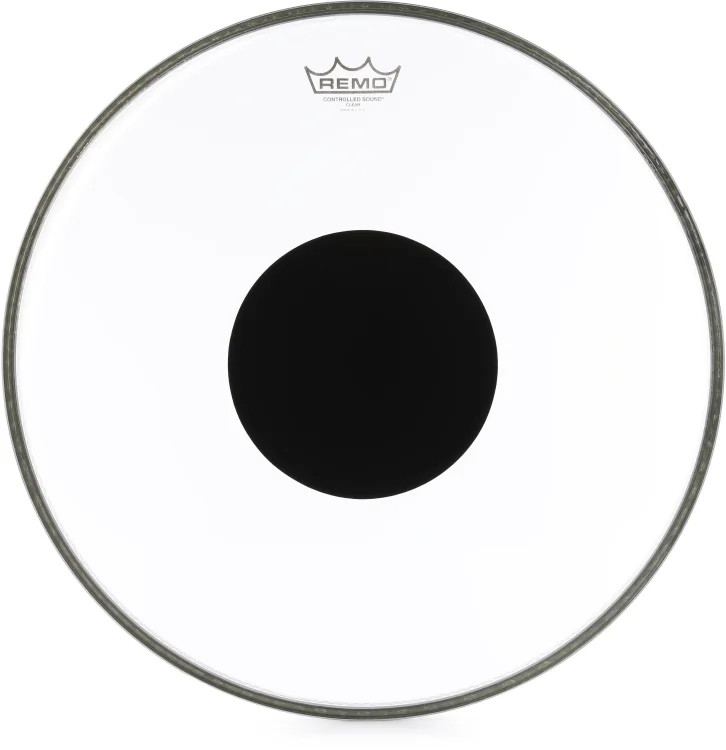 Remo Controlled Sound Clear Black Dot Bass Drumhead - 18 inch