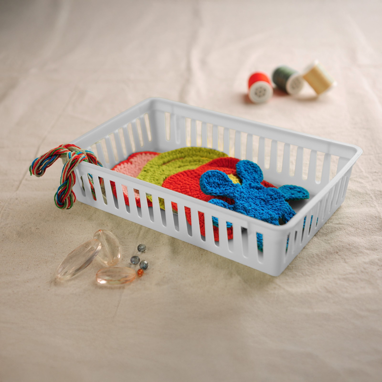 2Pack Plastic Drawer Organizer Storage Bin Set for Kitchen Desk Bathroom Drawer