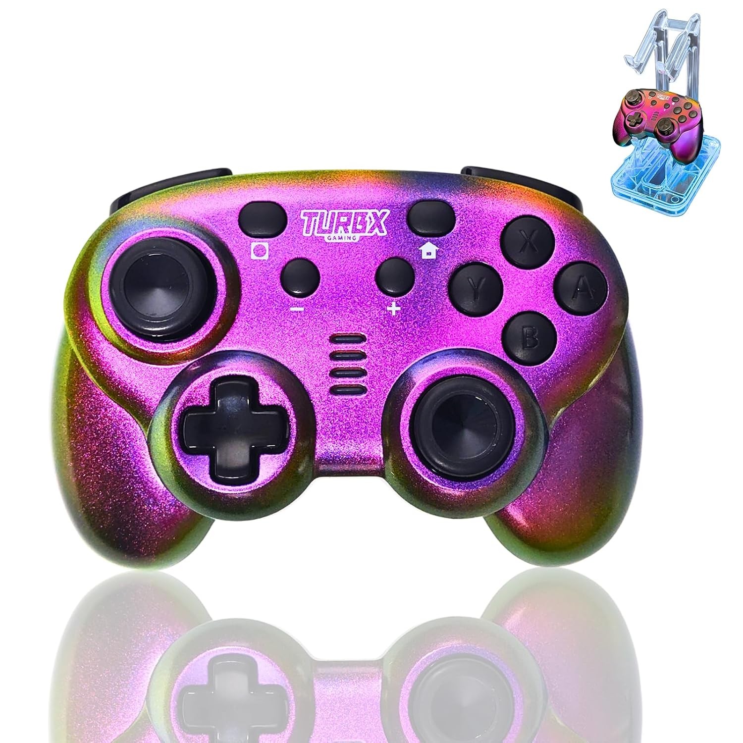 turbX Mini Wireless Video Game Controller - Small Bluetooth Gamepad -...
