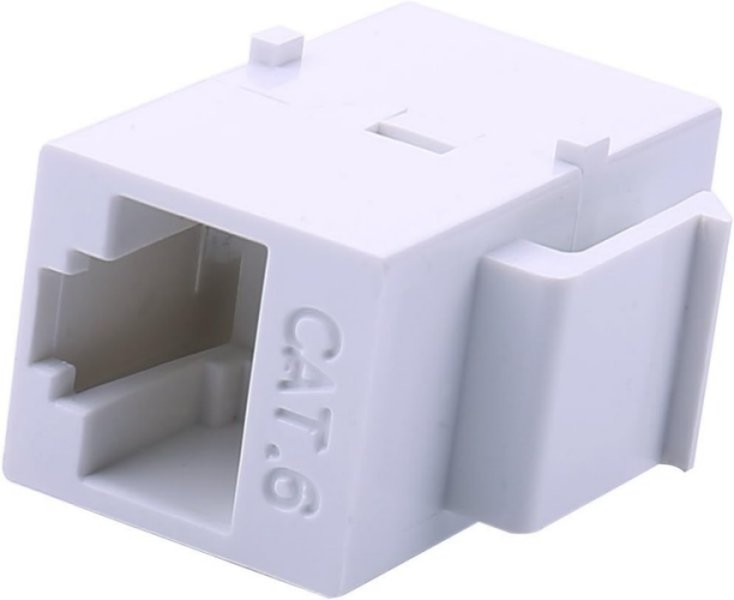 8 Pcs CAT6 RJ45 Keystone Network LAN Ethernet Jack Inline Coupler Snap-In White
