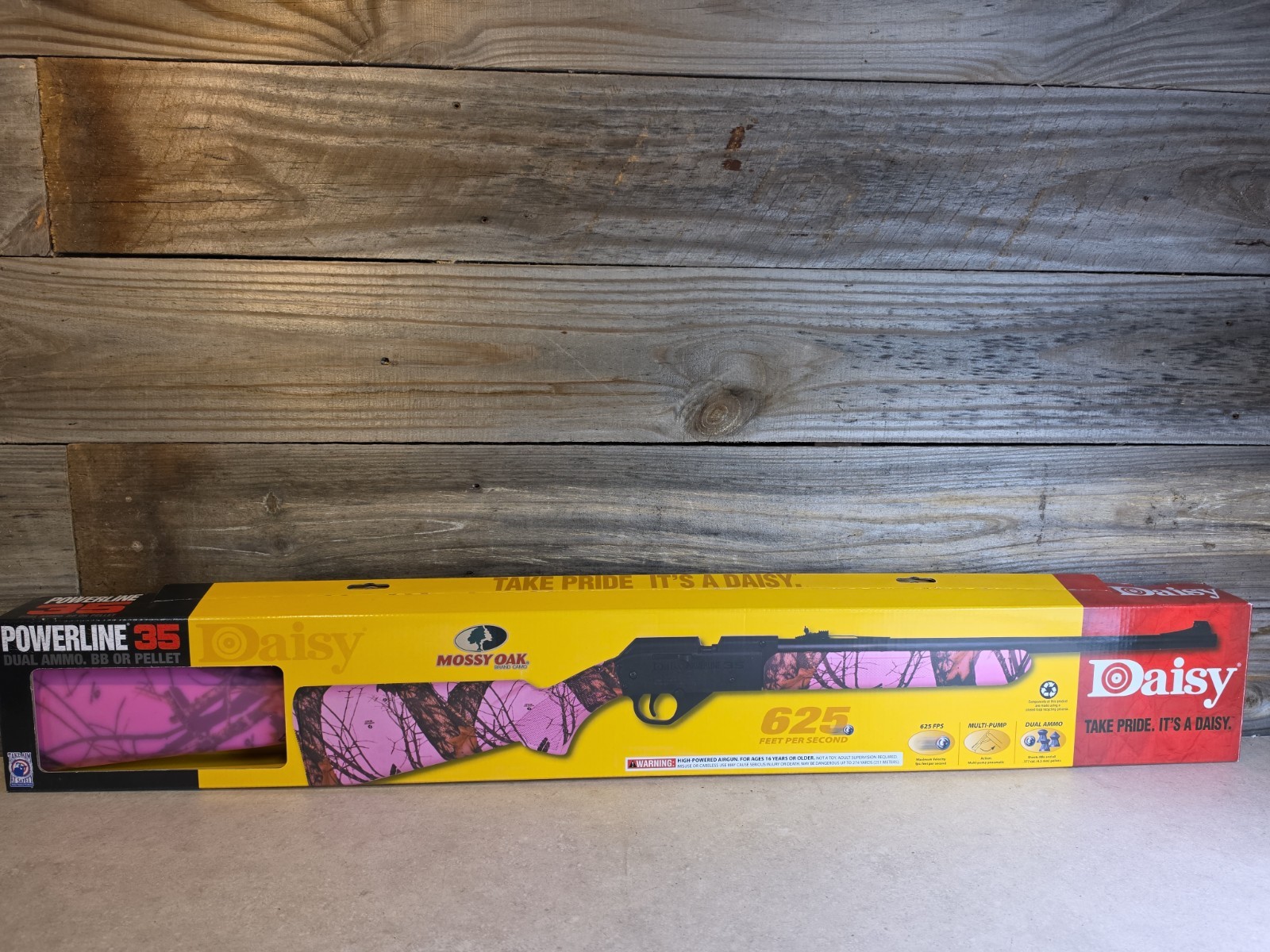 Daisy Powerline 35 .177 Mossy Oak Camo Pink 625 FPS Multi-pump Dual Ammo In Box