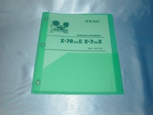 TEAC  X-7Rmk ll & X-7mkll REEL TO REEL SERVICE  MANUAL FREE SAME DAY SHIPPING