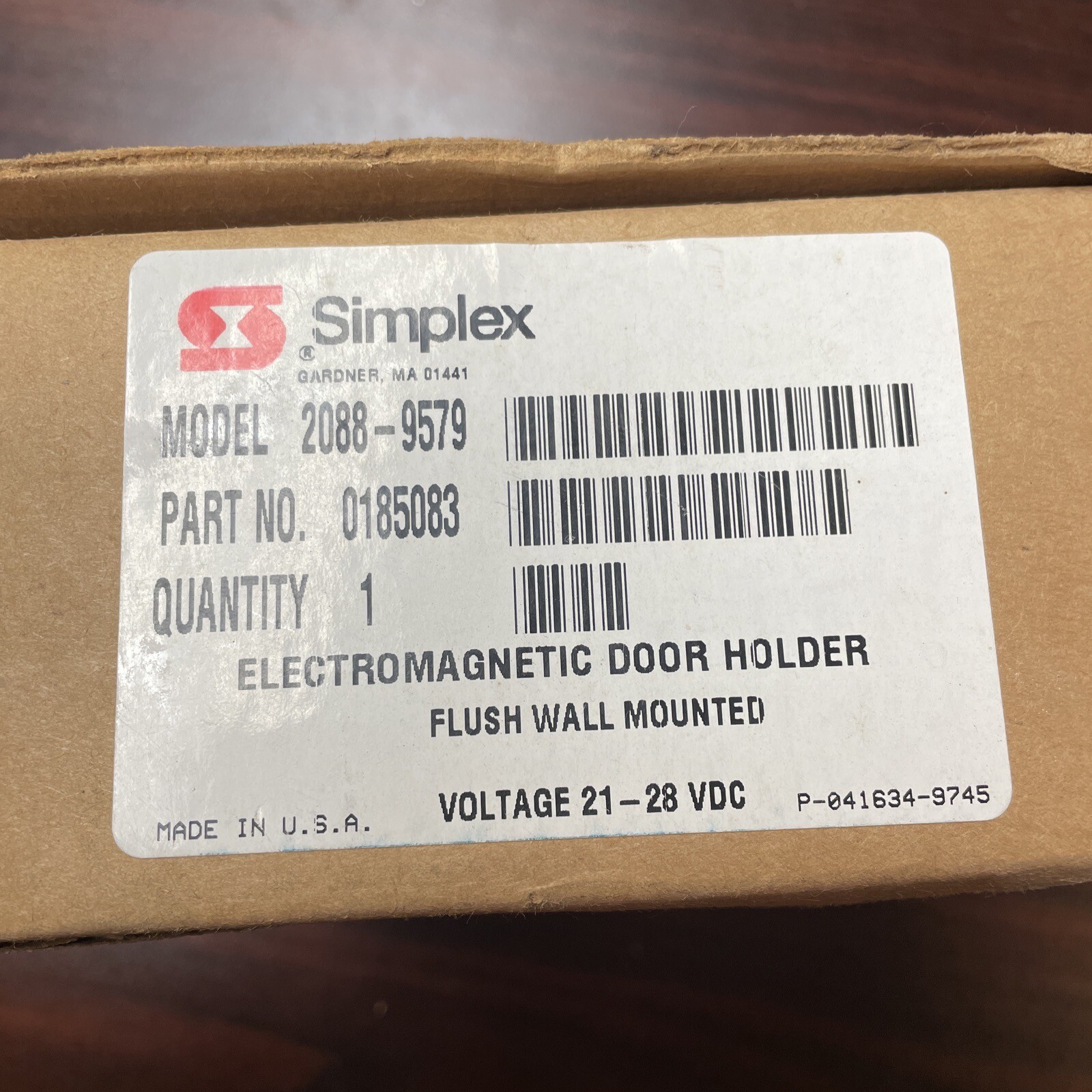 NIB Simplex 2088-9579 Electromagnetic Flush Door Holder