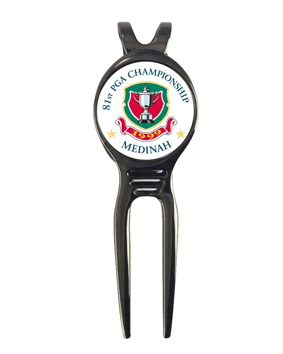 1999 PGA Championship Medinah Golf Ball Marker + Black Gunmetal Divot Tool
