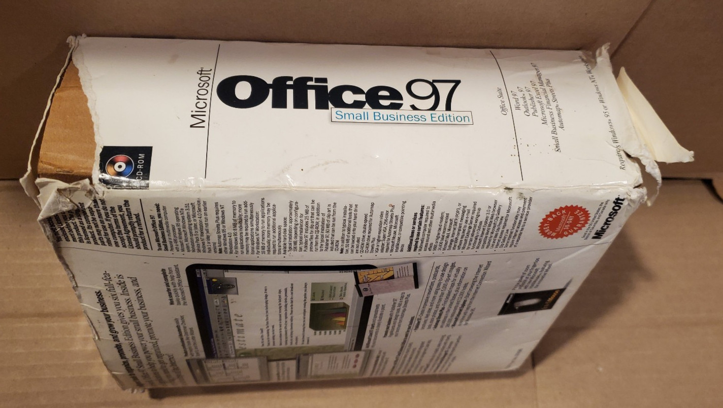 Microsoft Office 97 Small business dition Retail Package - Promotional Sample
