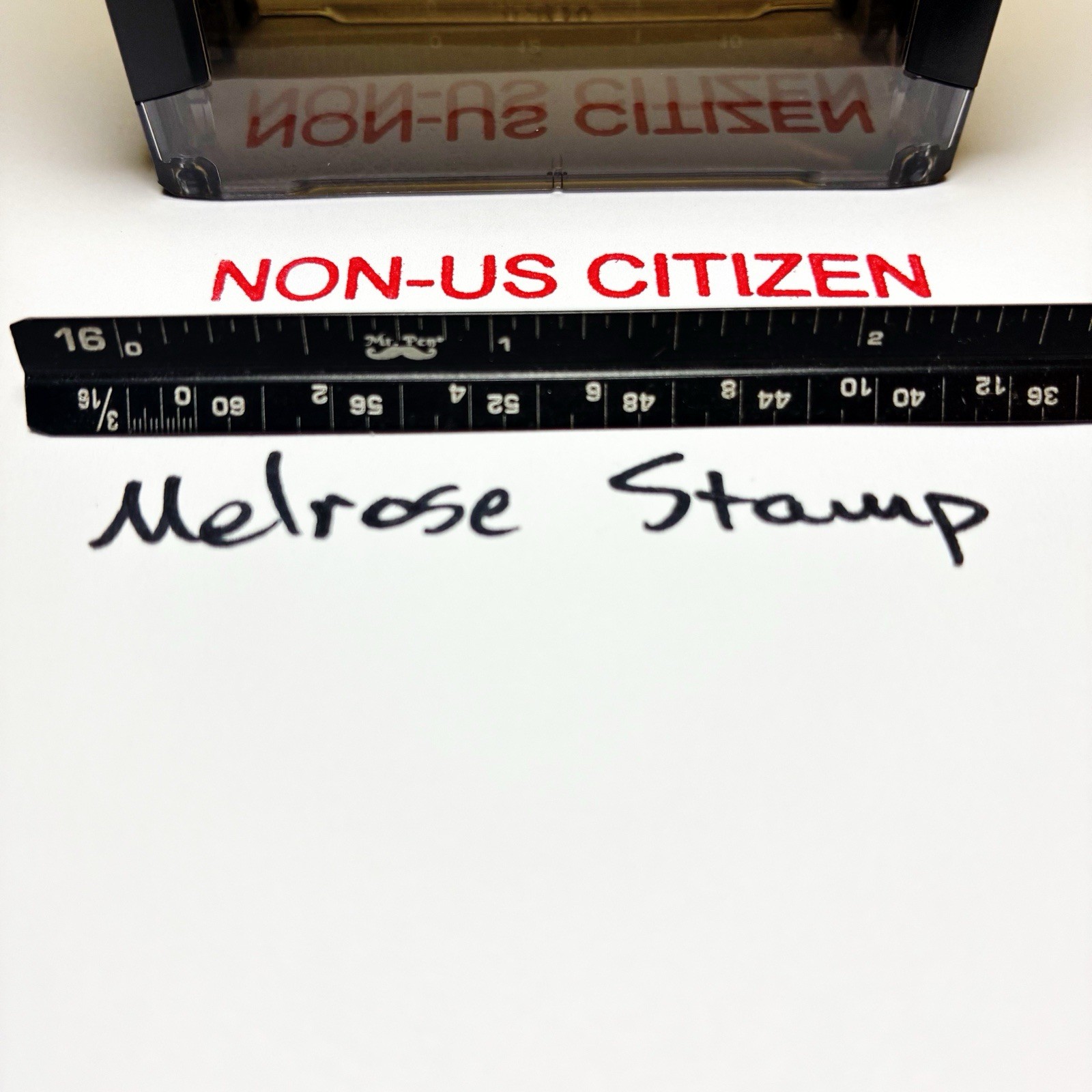Non US Citizen Rubber Stamp Red Ink Self Inking Ideal 4913