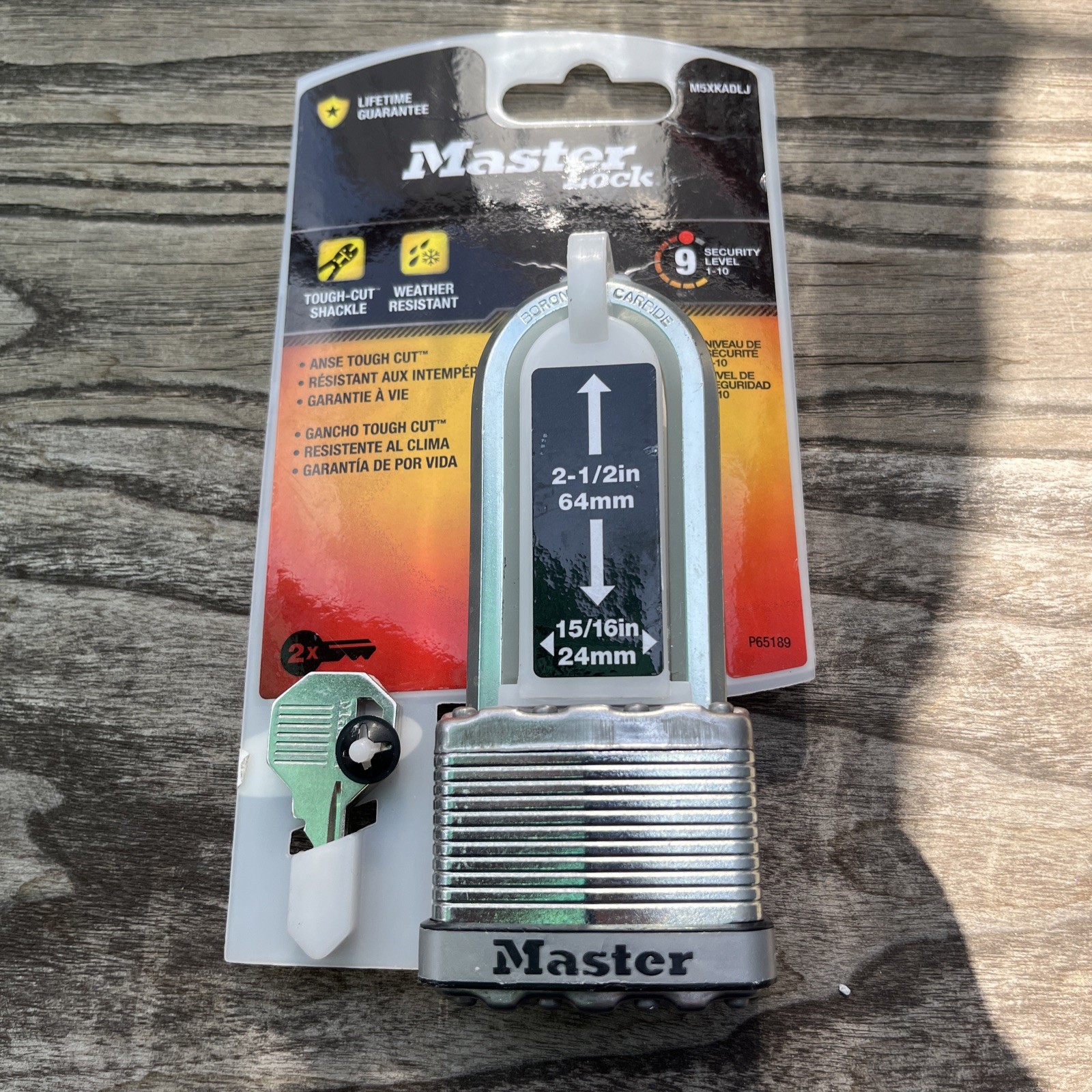 New MASTER LOCK Magnum M5XKADLJ STAINLESS STEEL PADLOCKS - Level 9 Storage Lock