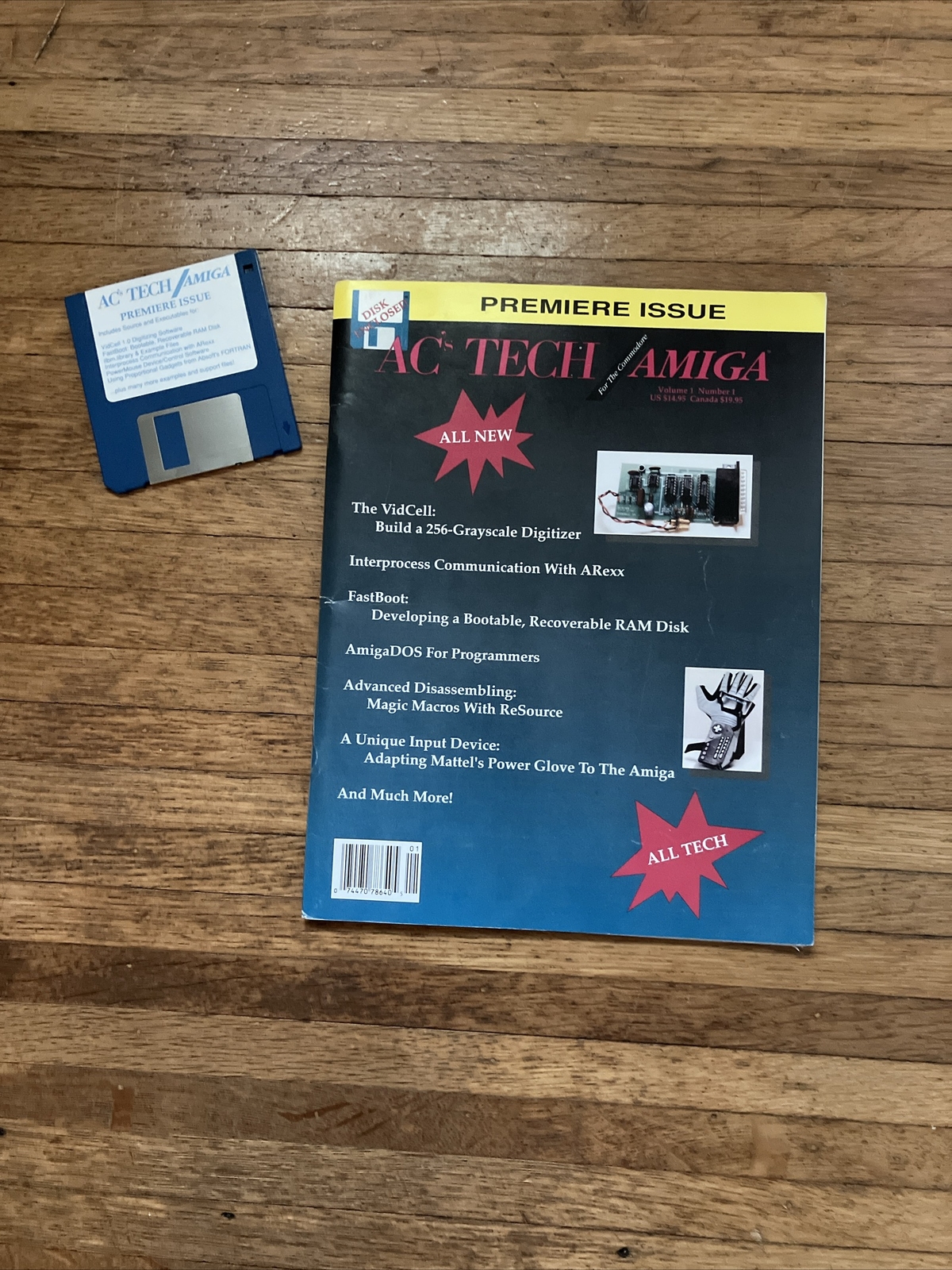 AC's TECH for The Commodore AMIGA Premiere Issue Vol 1 No 1 w/ Original Disk
