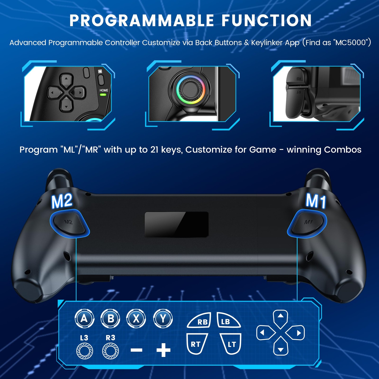 Mobile Gaming Controller for iPhone/Android/Switch 2/Switch/OLED/iPad Mini