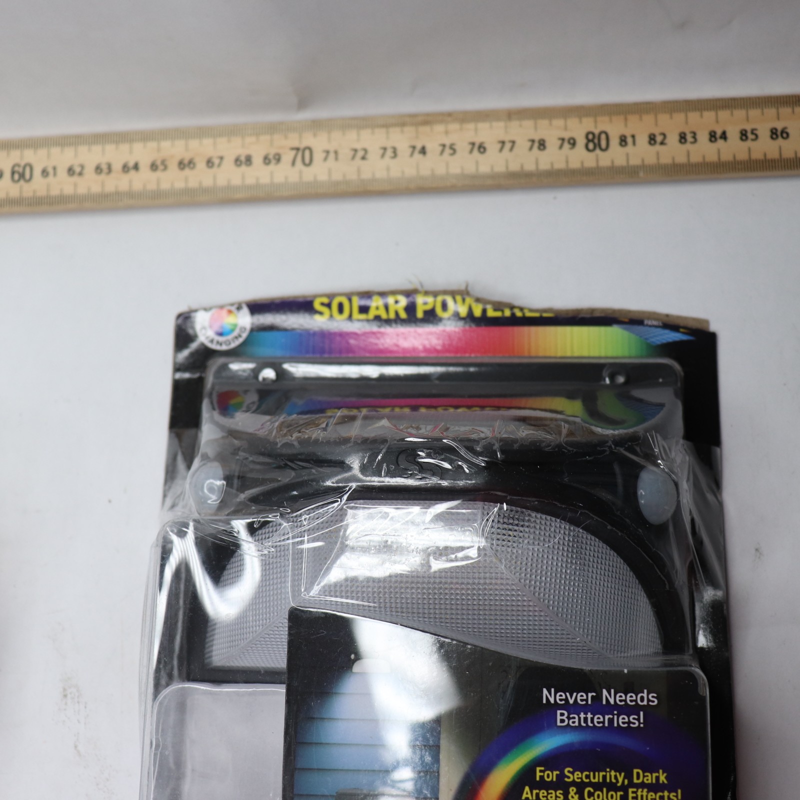 Sensor Brite Outdoor Solar LED Area Light Color Changing ABS Black