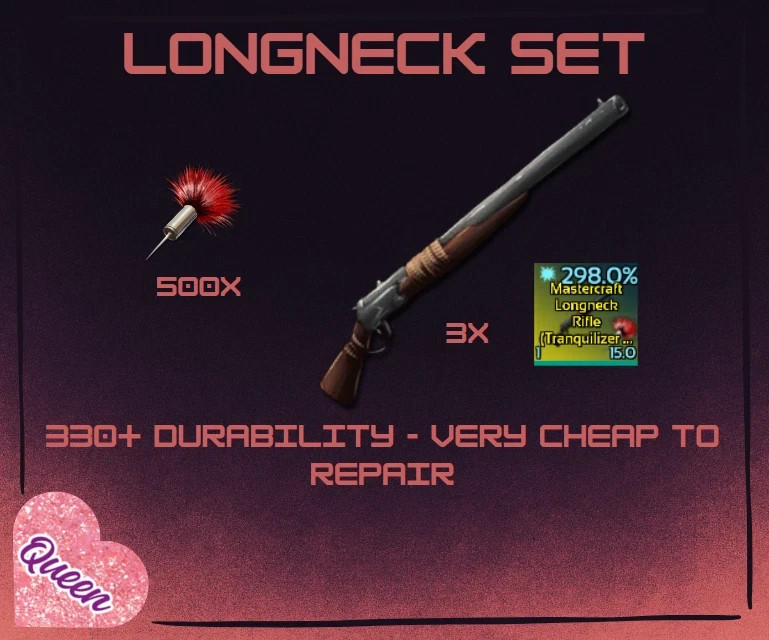 ARK Survival Ascended PvE ✅ Weapon Set ✅ 3x Longneck Rifle + 500 Tranq Darts
