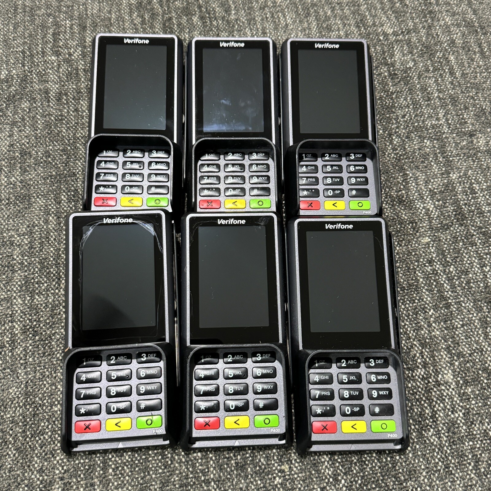 6 VeriFone P400 Plus  Credit Card Payment Terminal Reader ( For Parts )