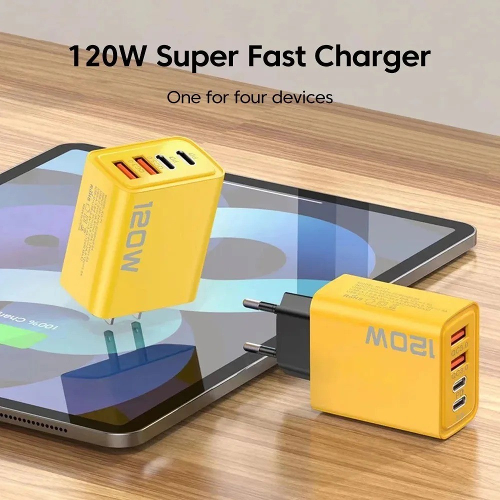 120W Fast Charger USB Type-C PD Quick Charge 3.0 Adapter for iPhone Samsung**