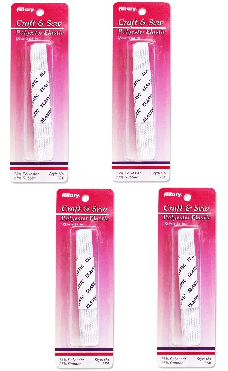 Allary 364 - 1/2" x 54" Polyester Elastic - Multipacks