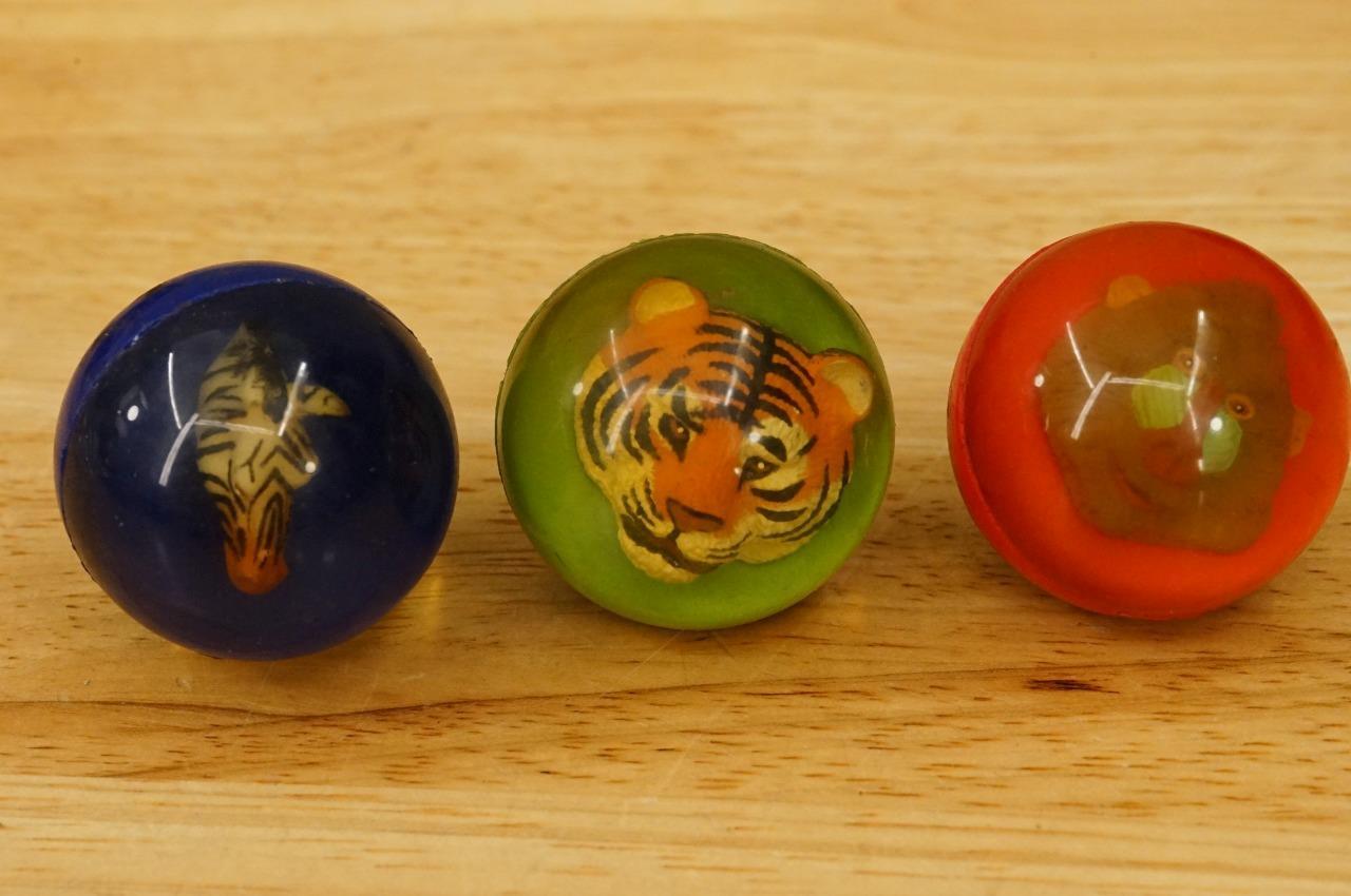 Vintage Toy Bouncy Balls Animal Heads Washington Mutal Insurance Advertising