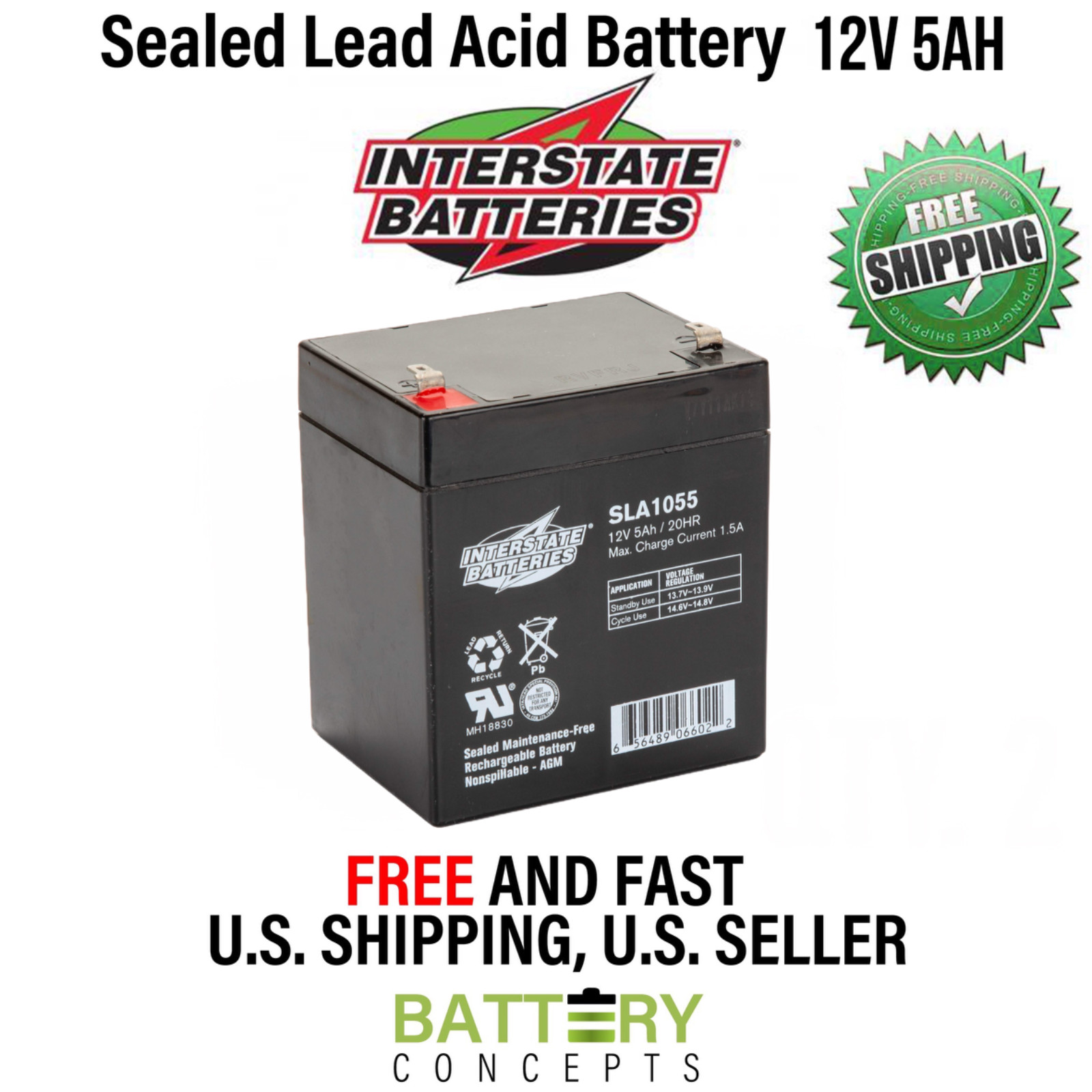 Firman 3300 Watt WH03042 Generator Compatible Replacement Battery 12V 5Ah F1