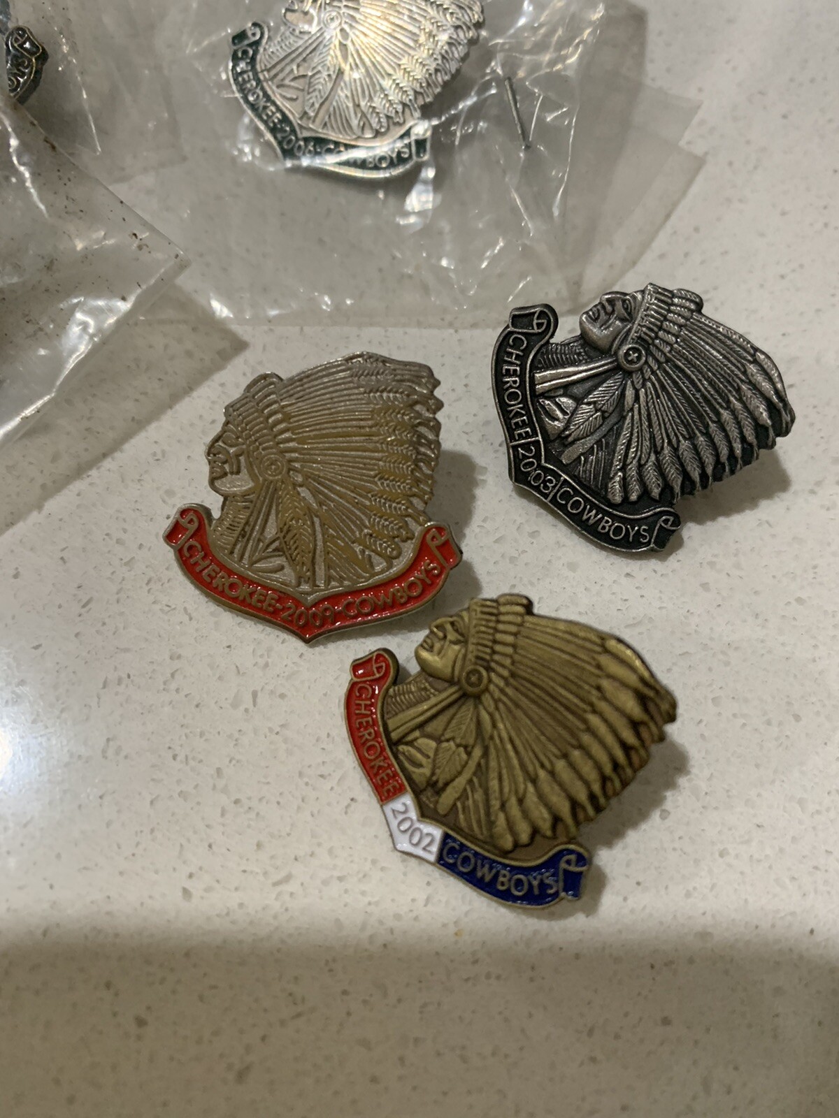 collectible cherokee cowboy club pins set of 6