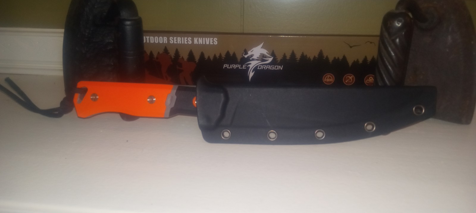 Meatcrafter Style Fixed Blade By Purple Dragon*Stainless Steel*Kydex...