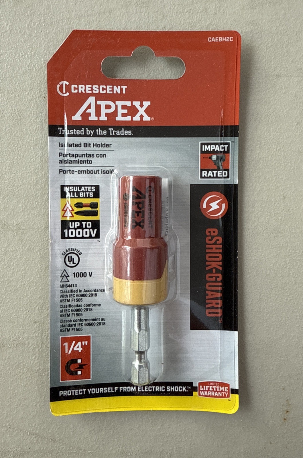 APEX - Eshok-Guard 1/4" Isolated Bit Holder (CAEBH2C)