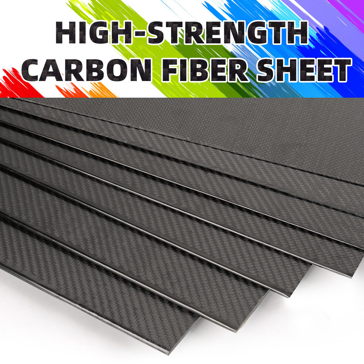 250x250x0.5mm Carbon Fiber Plate/Panel/Sheet 3K Plain Weave High glossy surface