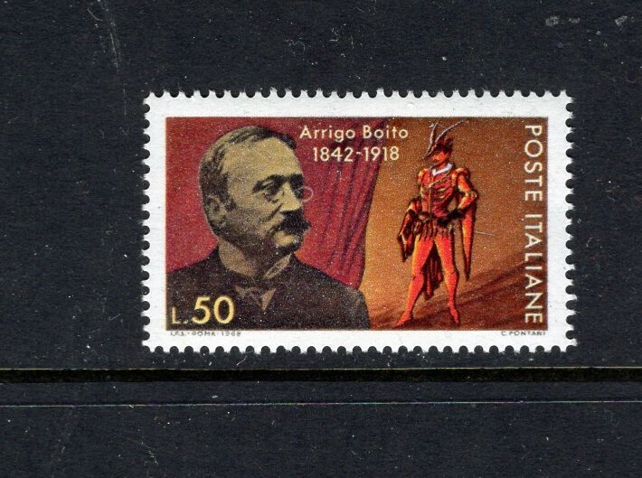 Italy 1968 Arrigo Boito librettist, composer, Opera Mephistopheles SC 982  MNH