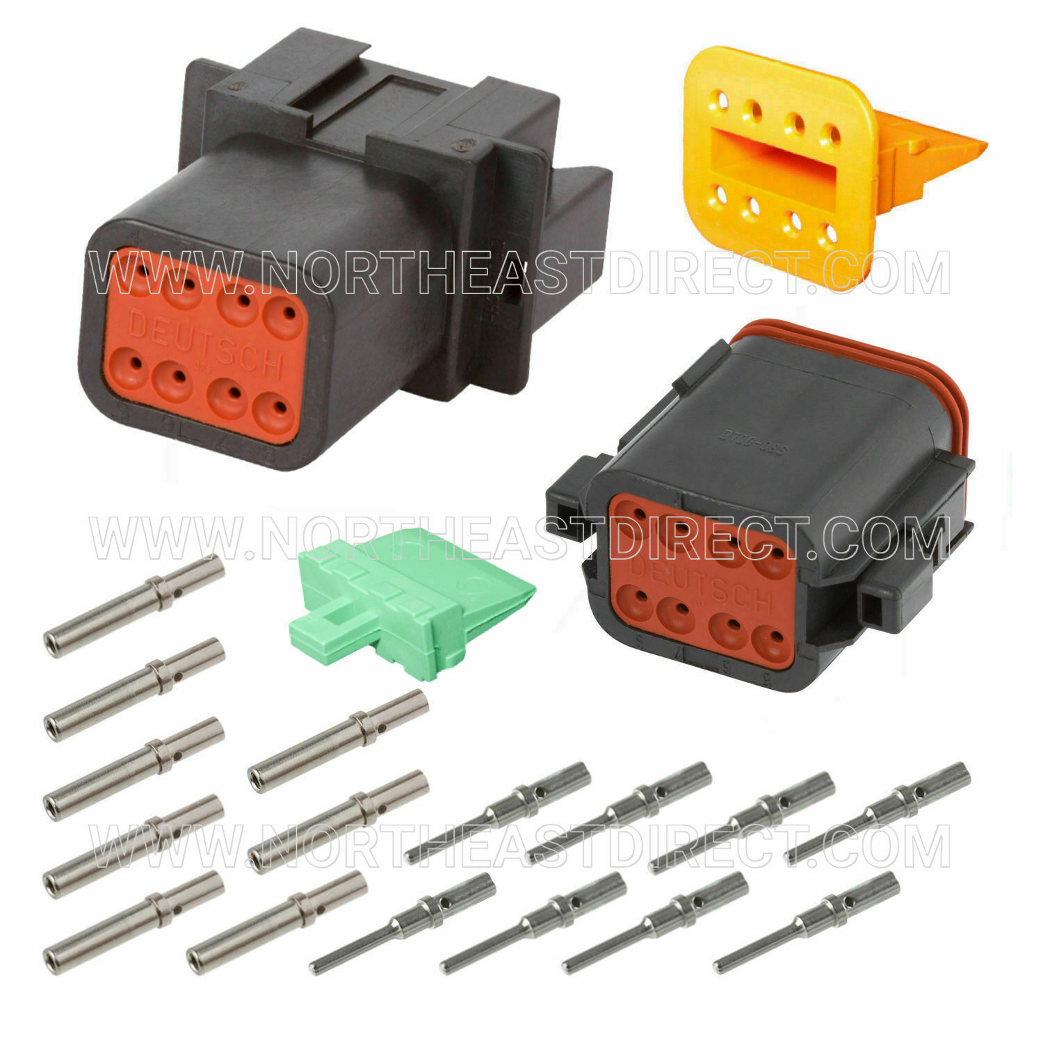 8 Pin Black Deutsch DT04-8S DT06-8S waterproof connector kit Solid & Open Pins