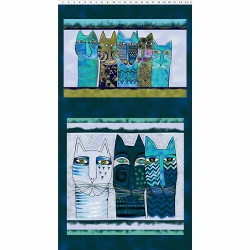 LAUREL BURCH-FELINE FROLIC-Panel  24"X44"  SUPER SALE!!!