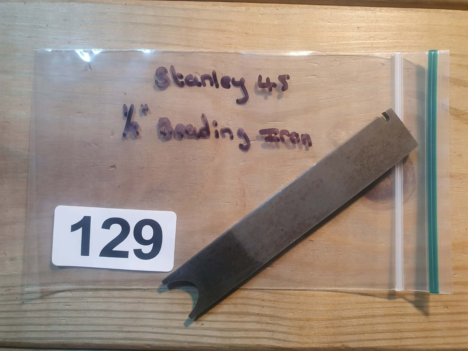 Vintage Stanley 45 Plane 1/2" Beading Iron Old Woodworking Hand Tools Cutter