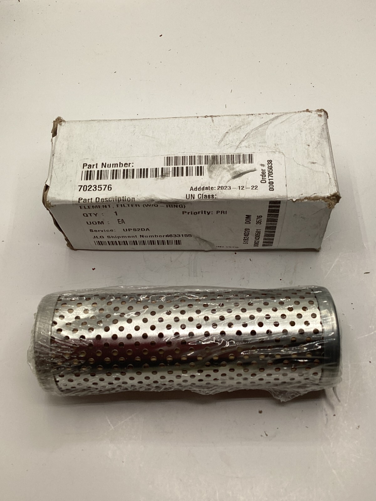 JLG Element Hydraulic Filter (w/o- Ring) 7023576