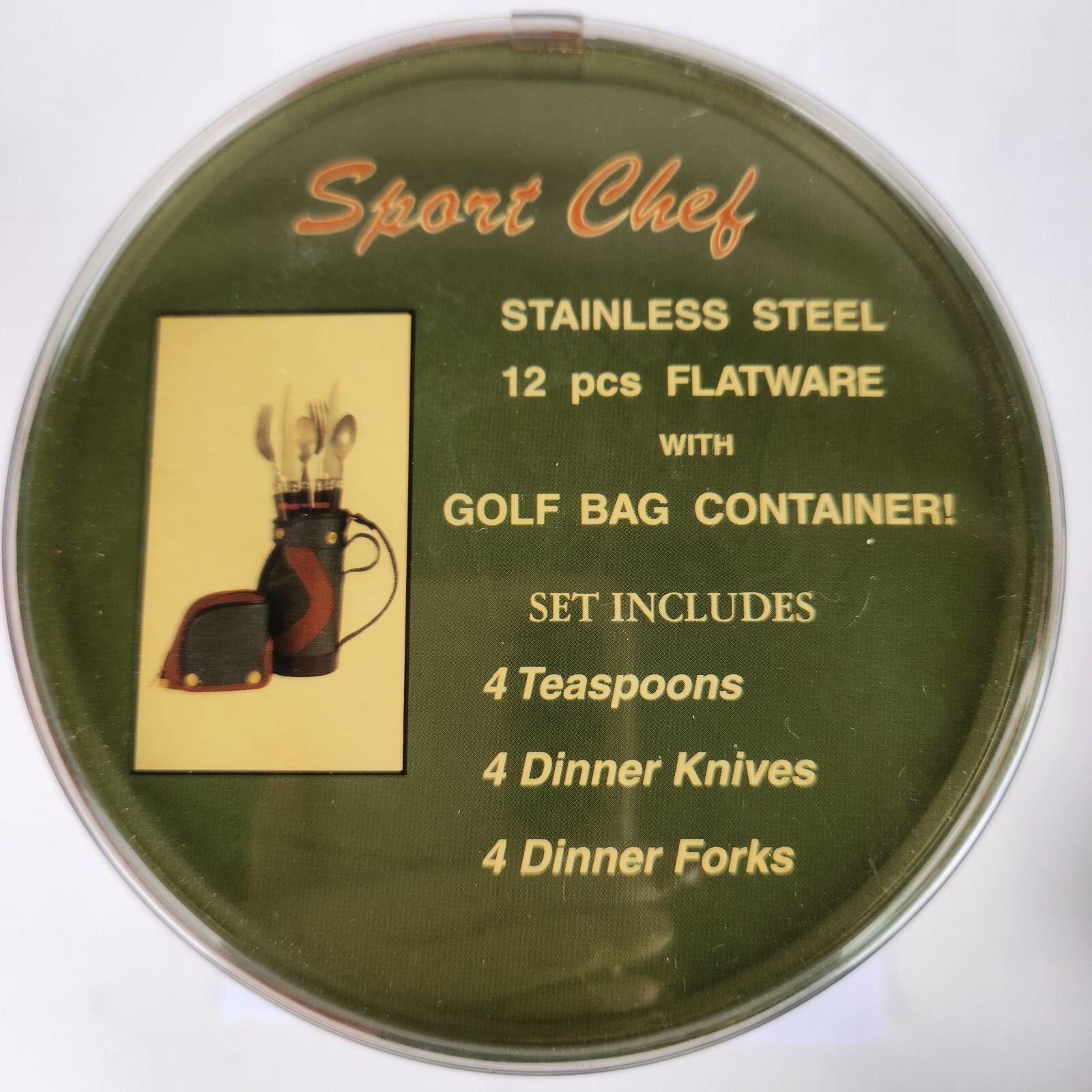 Sport Chef Golf Bag 12 Piece Flatware Set Green