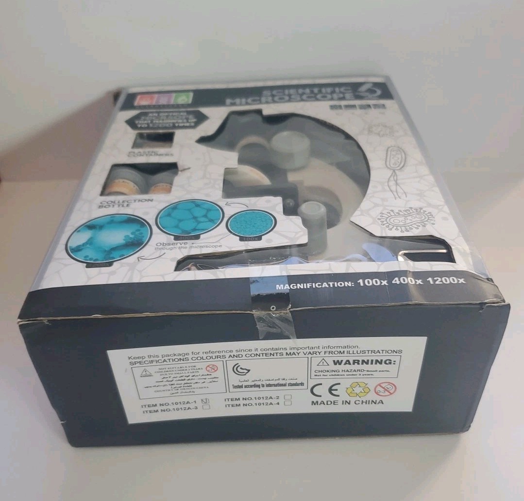 Microscope for Kids & Beginners: 100x, 400x, 1200x Magnification -Toy Microscop