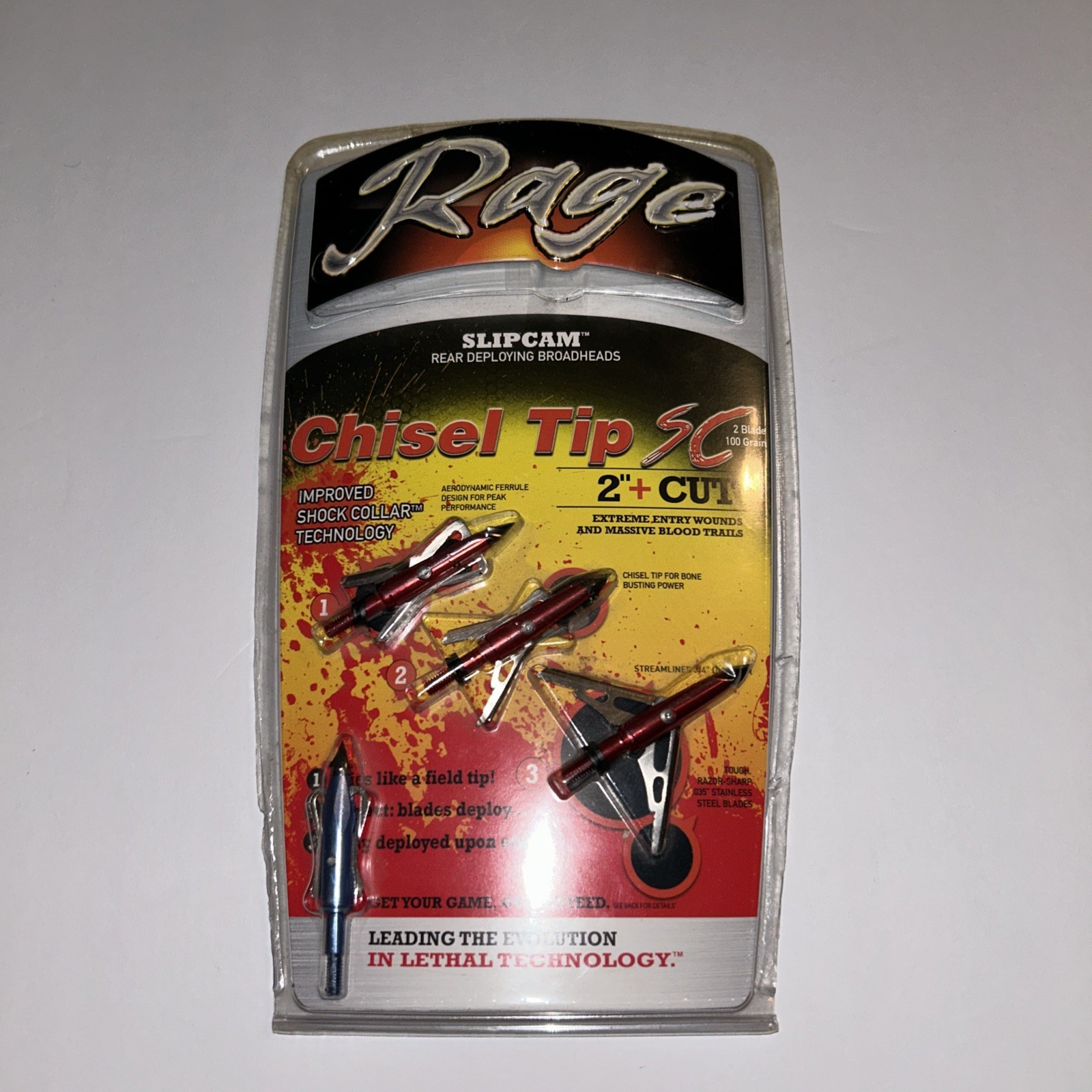 NEW Rage 3-Blade Chisel Tip SC, 3-Pack