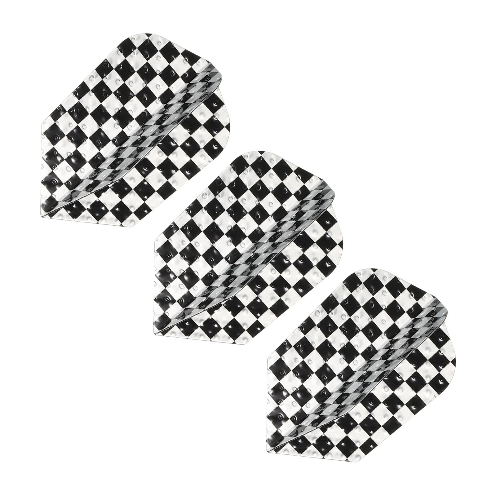 Slim Dart Flights, 3 Pack Aluminum Foil Dart Accessories, Black Silver Tone
