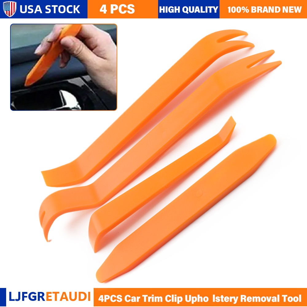 4PCS Plastic Automotive Removal Tools Set Door Dash Fastener Pry Clamp Clip Tool
