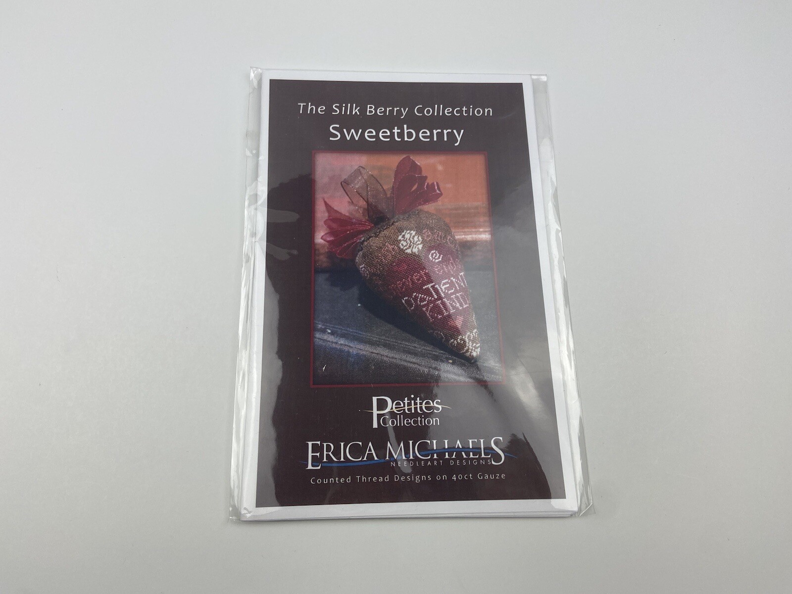 Erica Michaels Sweetberry Needlepoint Pattern Stitched On Silk Gauze Silk Berry
