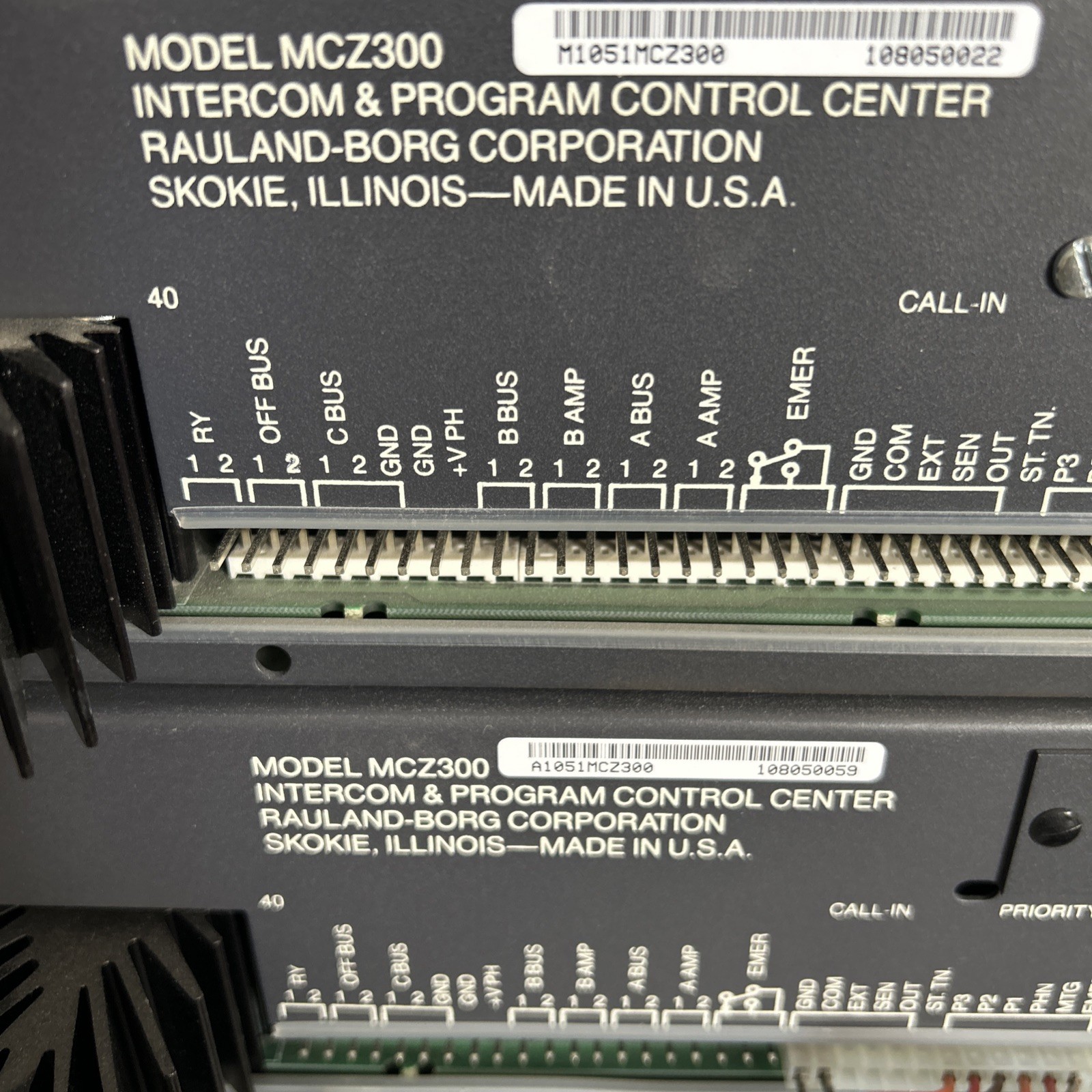 Rauland Borg MCZ300 Intercom & Program Control Center READ