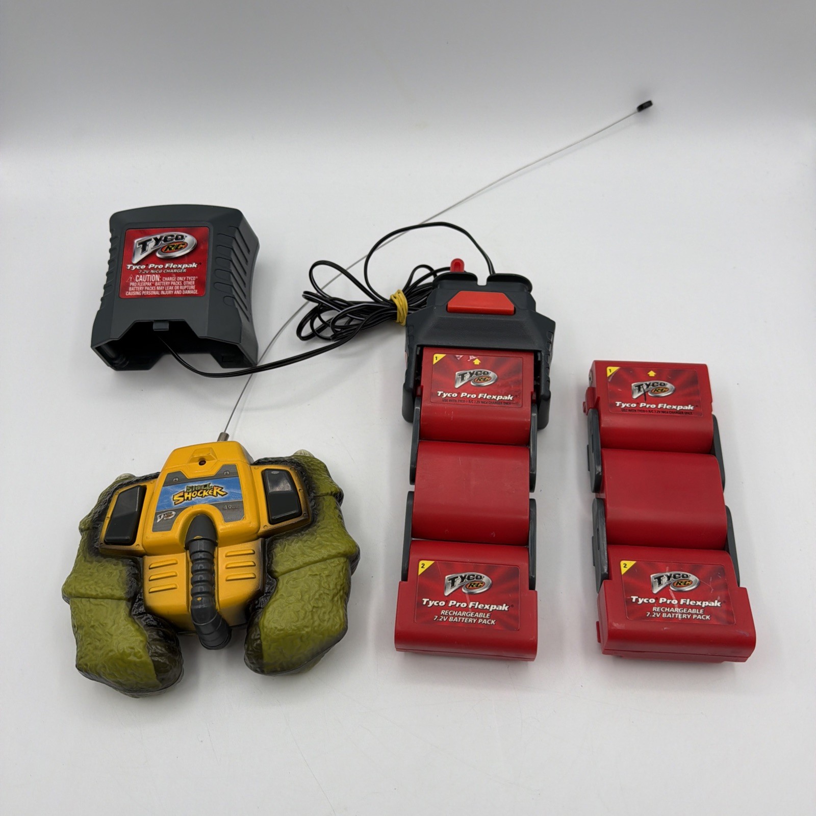 Tyco Shell Shocker RC Radio REMOTE Charger Batteries CONTROL ONLY 2005 Tested