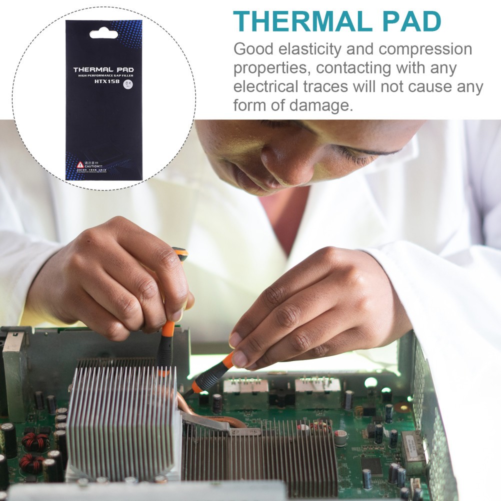 Silicone Thermal Pad for CPU GPU Heatsink Durable Heat Conduction Black