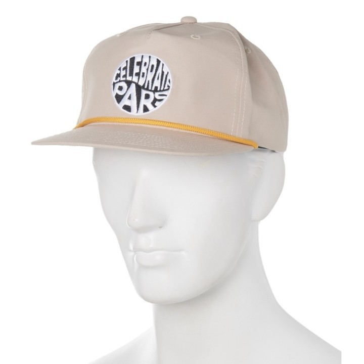 Swannies Golf Axel Rope Baseball Cap Hat Snapback Tan Citrus Embroidered