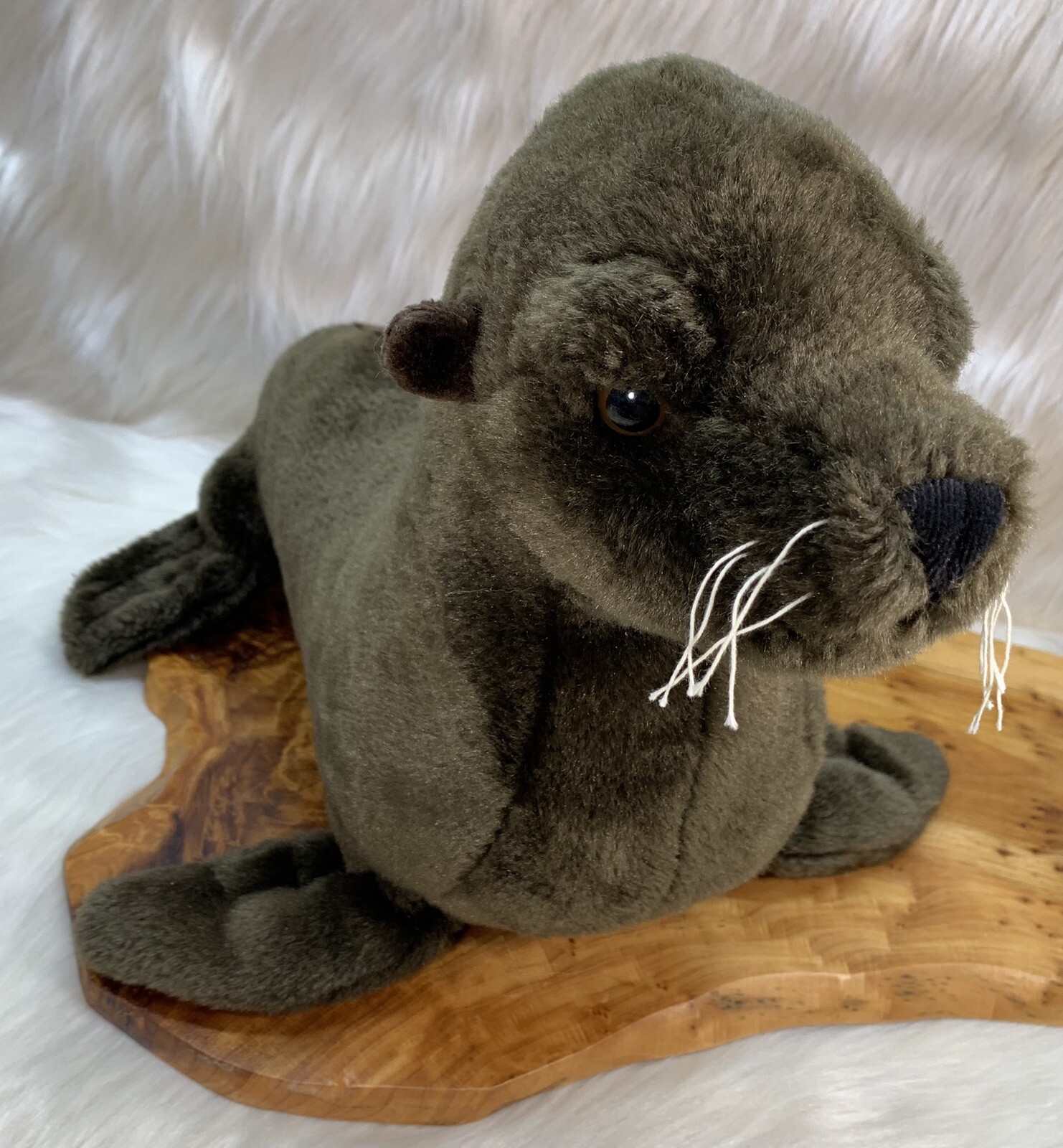 Toys-R-Us FAO Schwarz Plush Seal Sea Lion Brown Stuffed Animal 2012 🦭 Retired