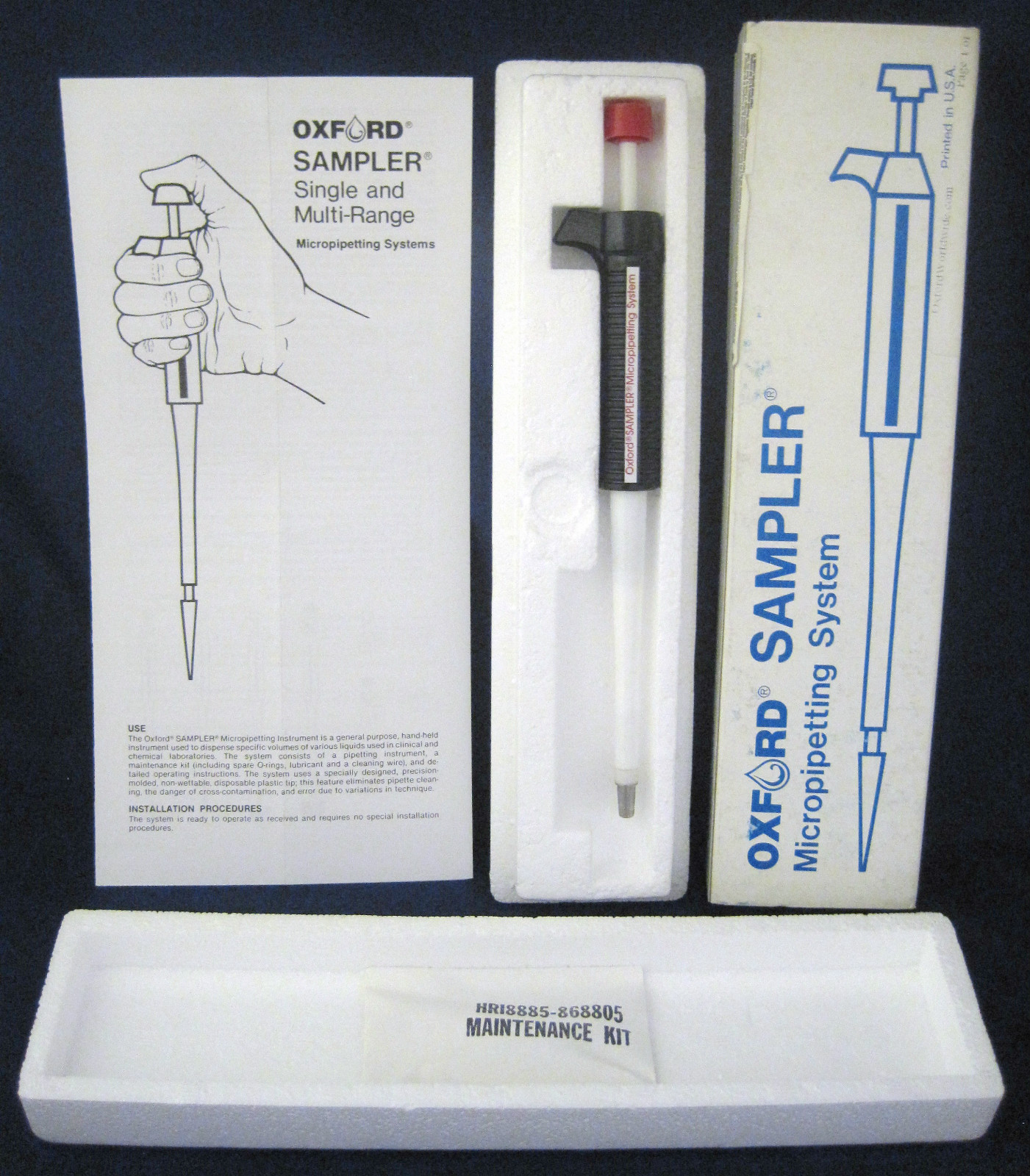NEW 200uL Fixed Volume Micro Pipette Oxford Series 8000 Precision Sampler Pipet