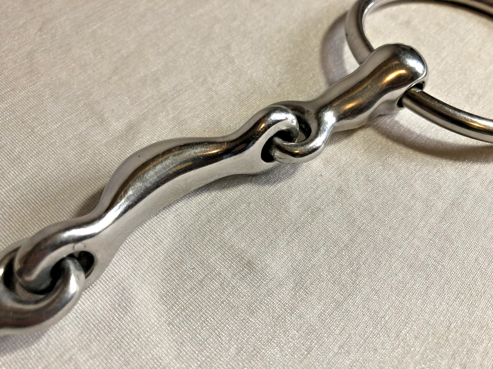 Toklat Loose Ring Quarter Moon Snaffle Bit 5" Half Moon
