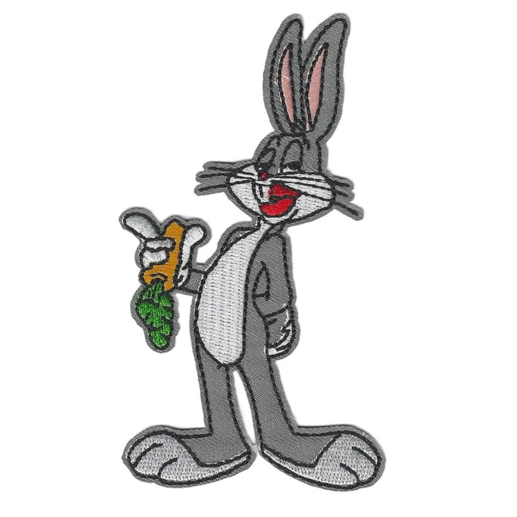 BUGS BUNNY IRON ON PATCH 4.6" Classic Cartoon Character Embroidered Applique