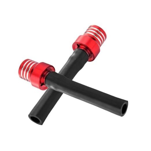 Gas Cap Vent Hoses, Fuel Tank Vent Tubes with Steel Balls, Fuel Tank 2 PCS Red